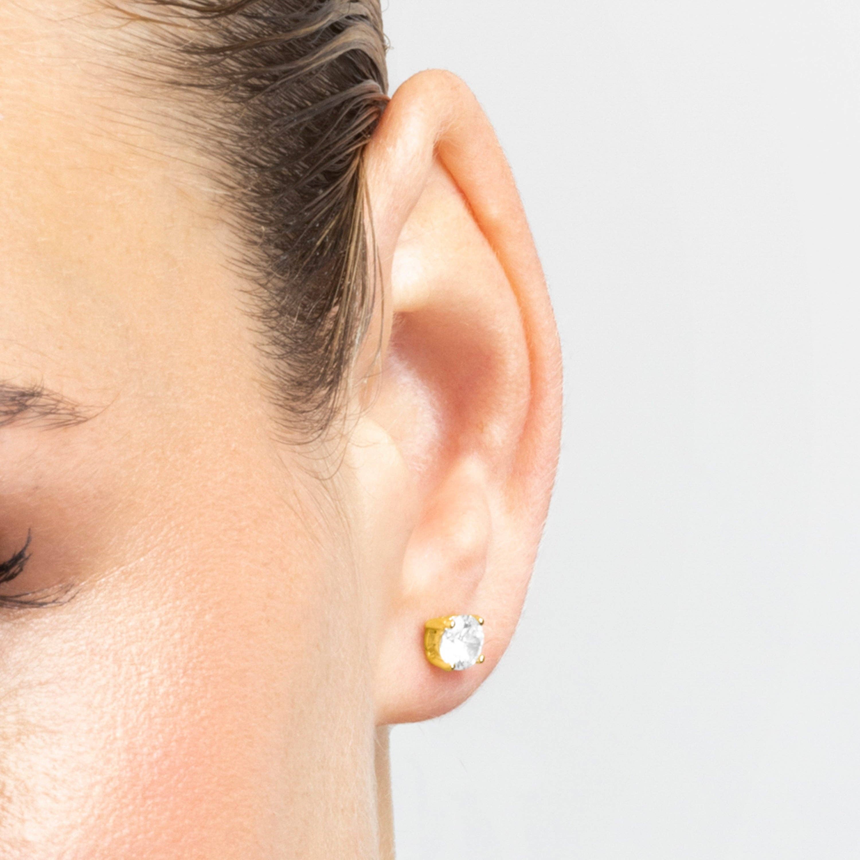 Luxenter - Wholesale Stud/Post Earrings - Pendientes de Plata de Ley 925 con Circonita Brillante acabados en rodio - Básico3