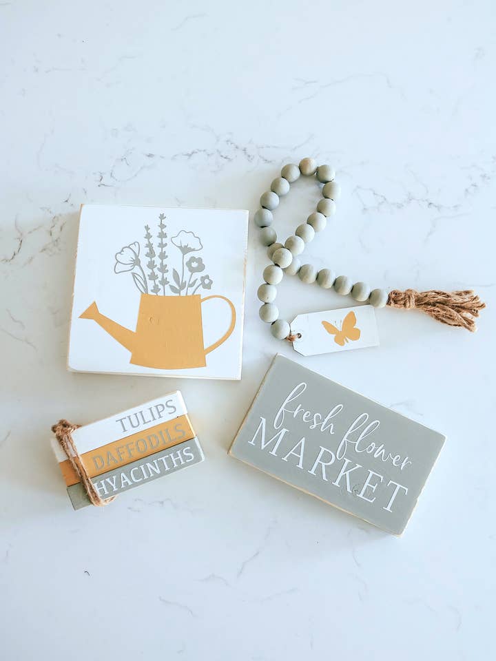 Fresh Flower Market - Spring Sign Bundle | DIY Kit for wholesale by Rustic Chalk Decor