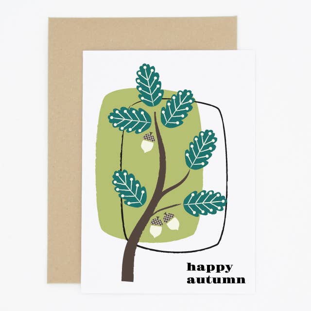 Scandi Eiche Erntedankkarte für den Großhandel von Madame Annie et Fils