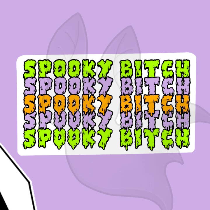 Adhesivo de vinilo Spooky Bitch para venta al por mayor de EtherealBat Studios