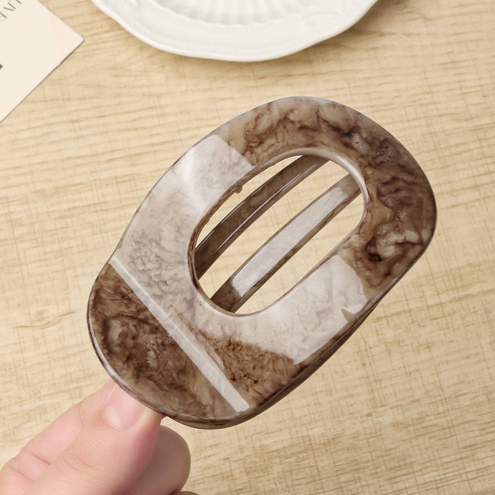 SoapElenGlen - Wholesale Hair Clip - Women's - Marbled Oval Hair Claws, Minimalist Hair Accessories4