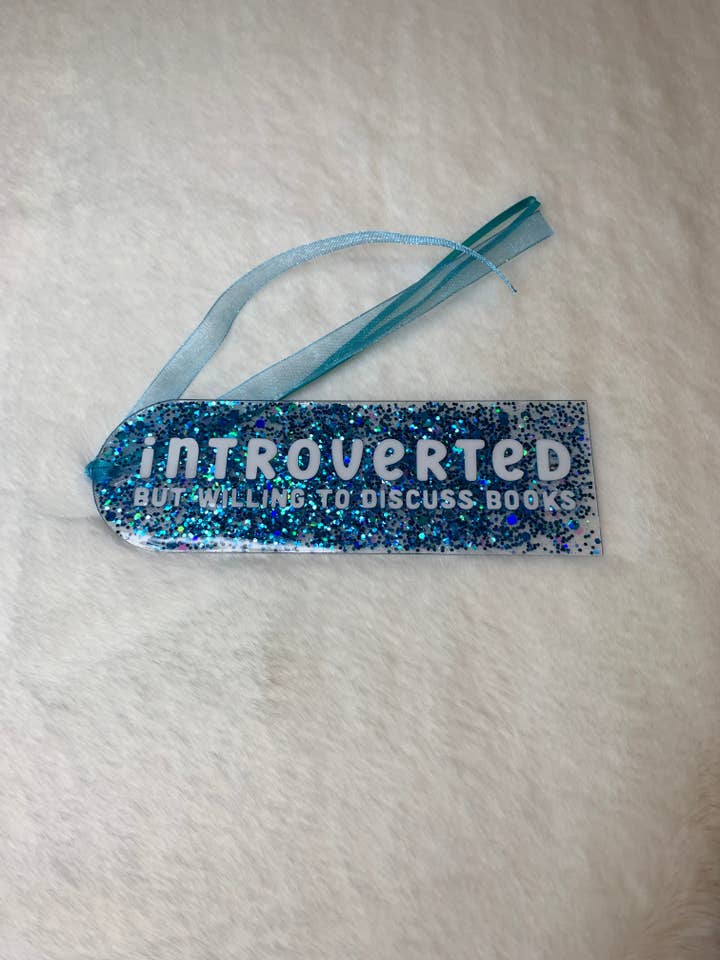 Acrylic Bookmark - Introverted But Willing To Discuss Books for wholesale by Elation Collective