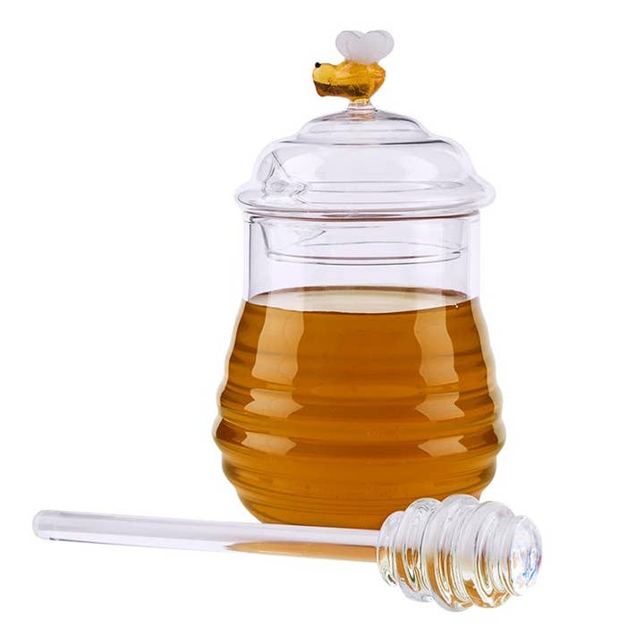 Santa Barbara Design Studio by Creative Brands - Wholesale Honey Pot - Glass Honey Jar + Dipper