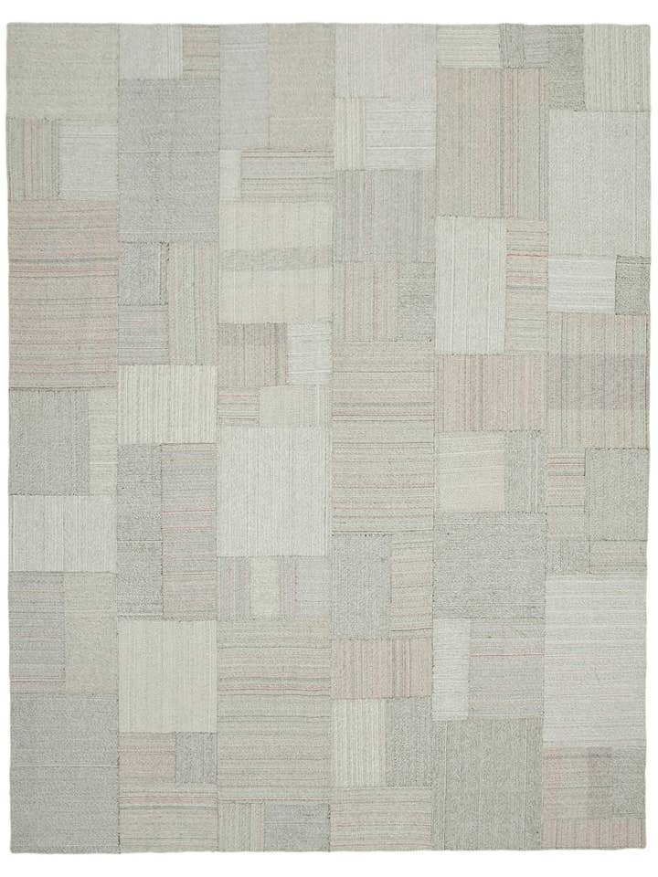 Tapis Patchwork Kilim Beige 10x13 - 34482 pour la vente par RUG N CARPET