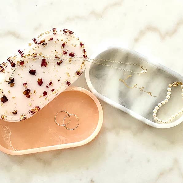 Resin Jewelry Tray – Trinket Dish, Handmade Gift for wholesale by Spring Resin Studio