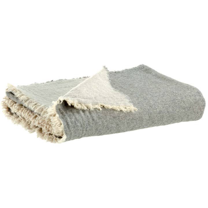 Maison Vivaraise & La Cerise sur le Gâteau - Wholesale Throw Blanket - Recycled Plaid Bruna Pearl 130 x 180