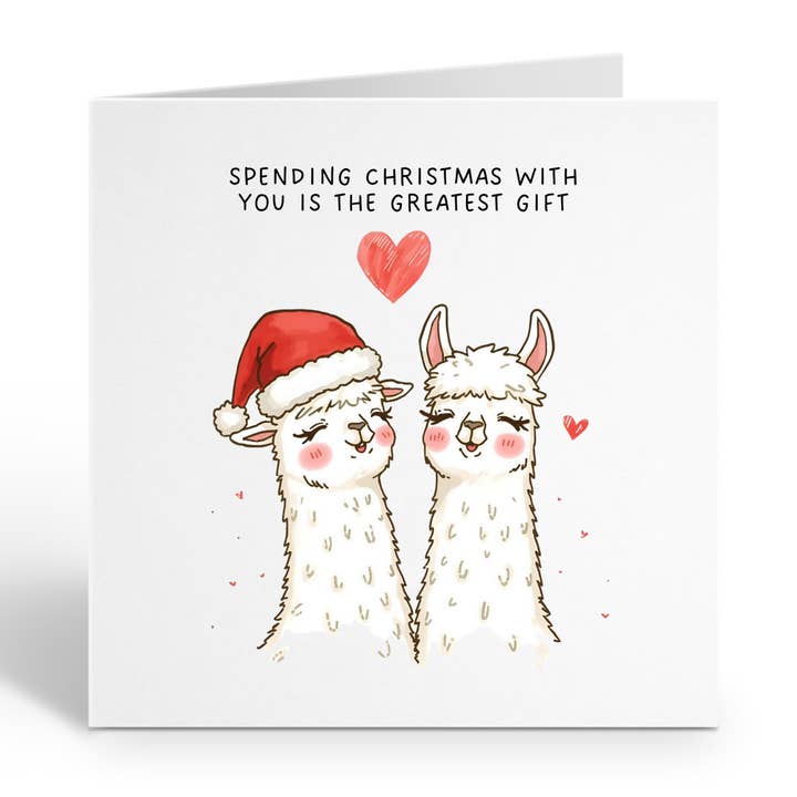 Funny Christmas Card - Cute Llama for wholesale by Smirk & Scribble