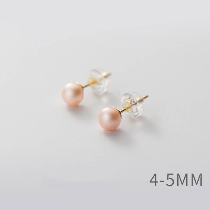 Perimade & Co. LLC - Wholesale Stud/Post Earrings - White Pink Purple Pearl Stud Earrings in 925 Sterling Silver9