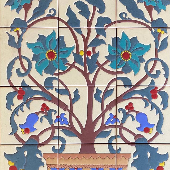 Blommor & vas väggmålning för wholesale av Place of Clay