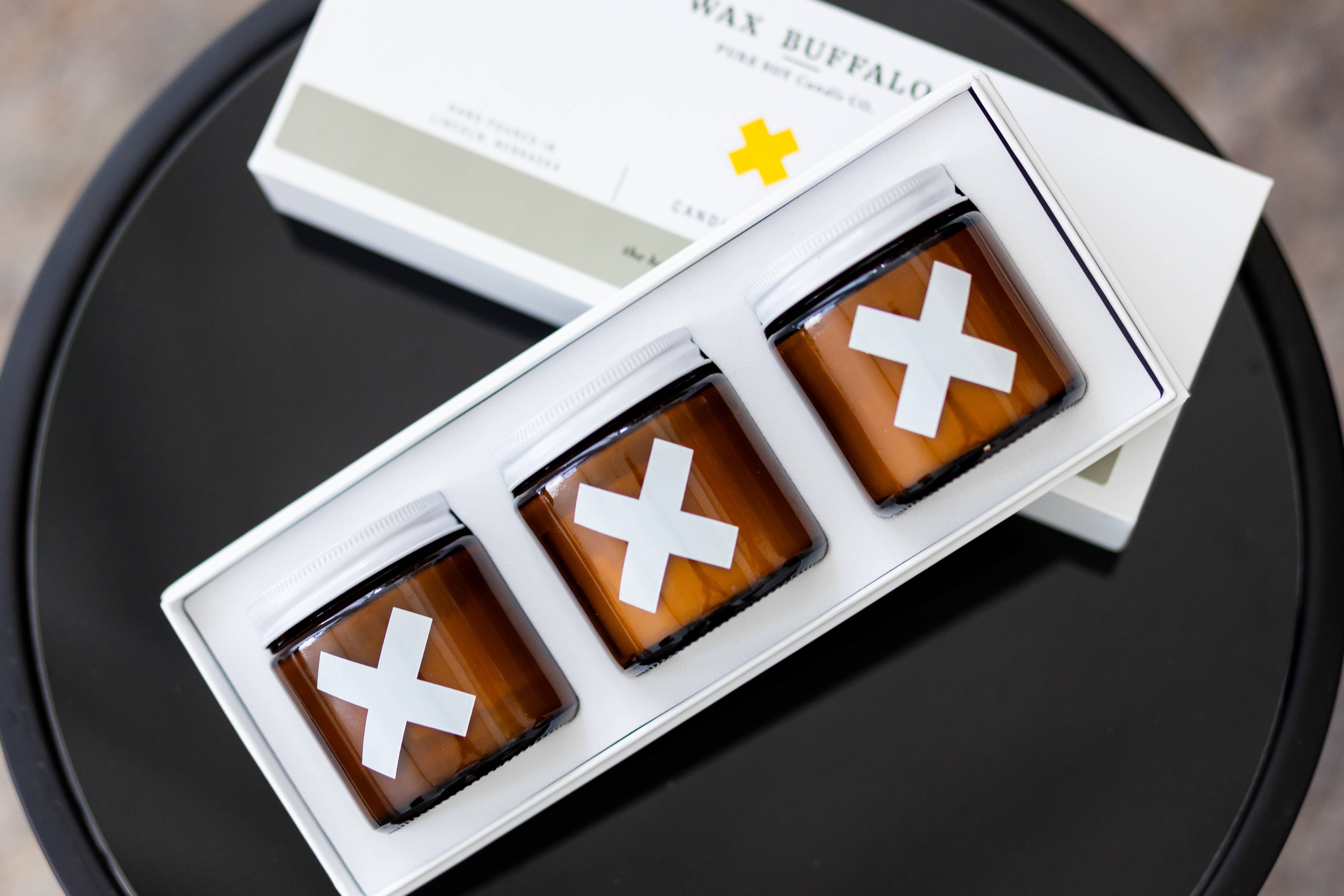 Wax Buffalo Pure Soy Candle Co. – Vela em jarro/copo por atacado – Conjunto Trio Coleção Clássica | Conjunto de Velas de Soja 4oz2