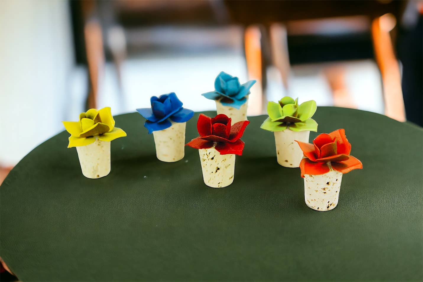 Whimsies - Wholesale Wine Stopper - Wine stopper flowers spring cork metal kitchen eco2