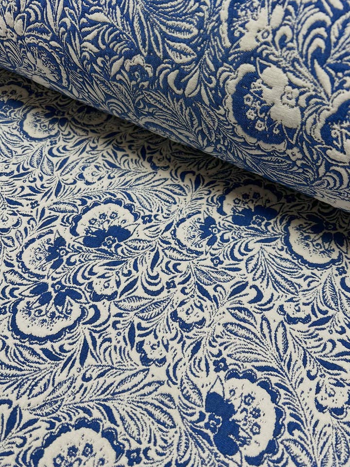 Maarinsky jacquard fabric - Azure for wholesale by COUSETTE