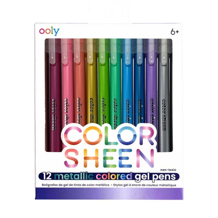 Brillo de Color: Bolígrafos de Gel de Colores Metálicos (Juego de 12) para venta al por mayor de OOLY
