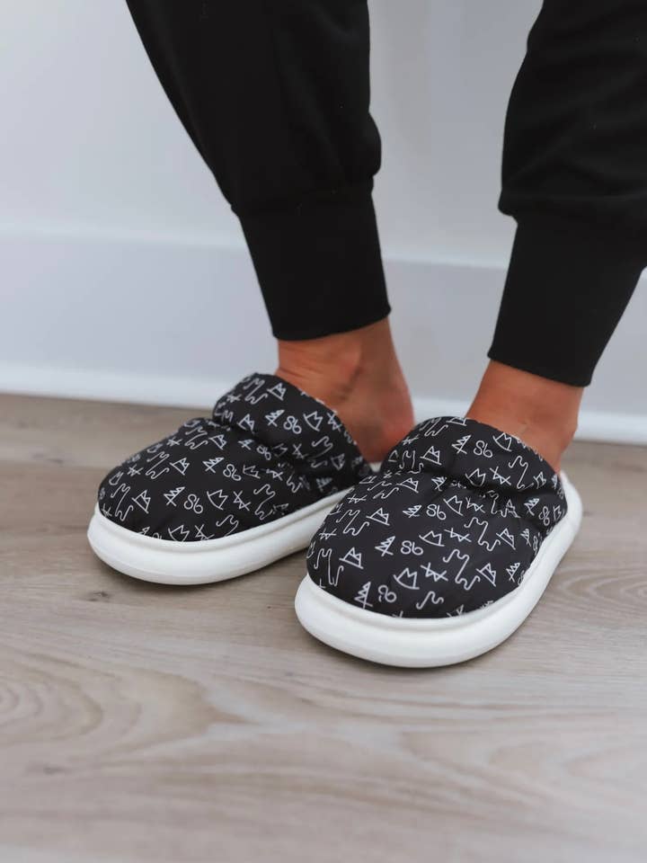 The Front Porch Label - Wholesale Slippers - Women's - Black Brand Slippers