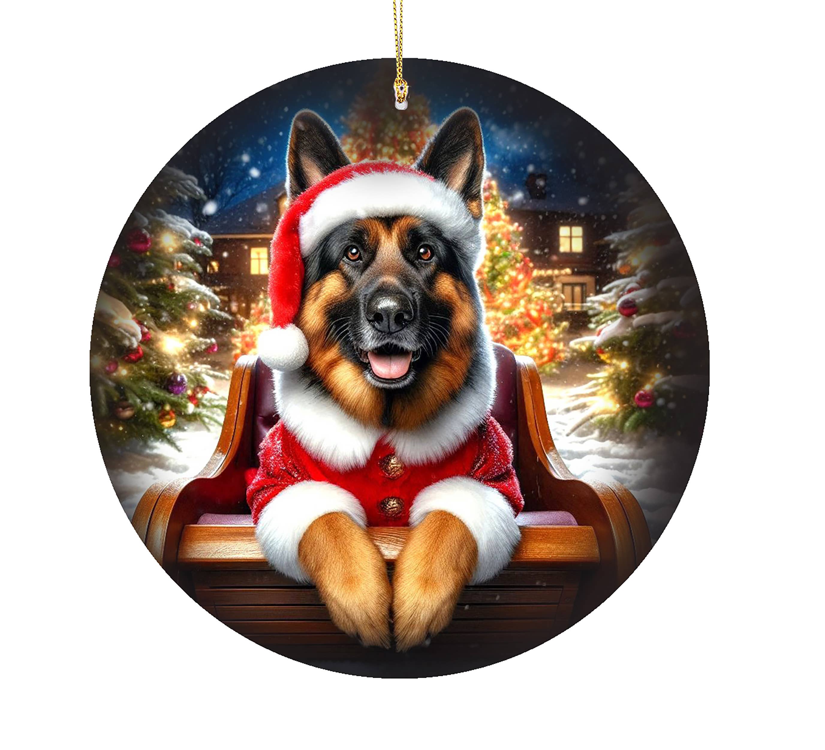 Best of Breed Products - Wholesale Christmas Decoration - German Shepherd -Christmas  Porcelain Ornament0
