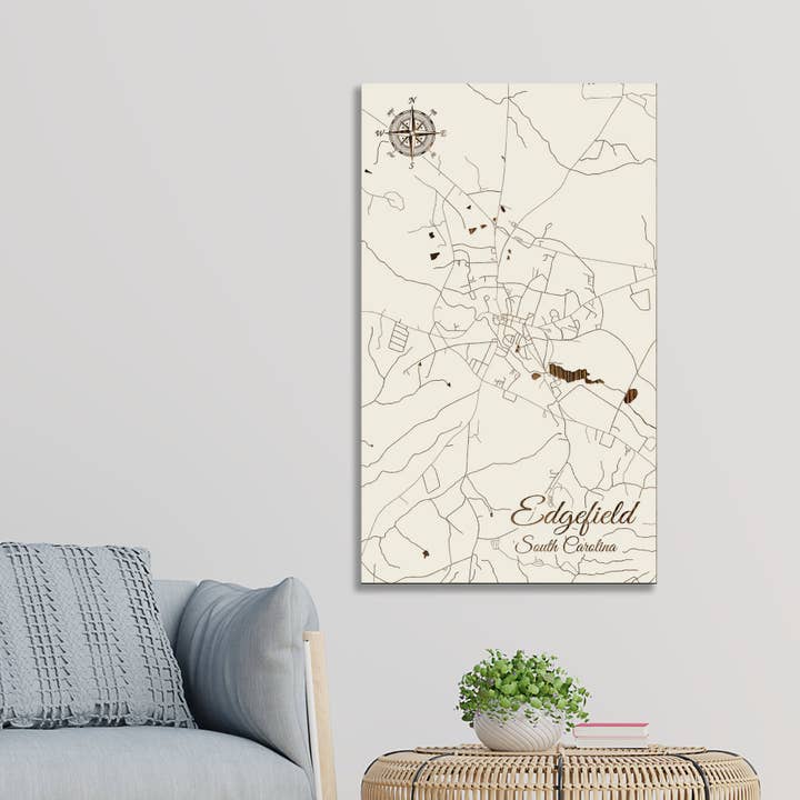 South Carolina: Edgefield Street Map for wholesale by Fire & Pine