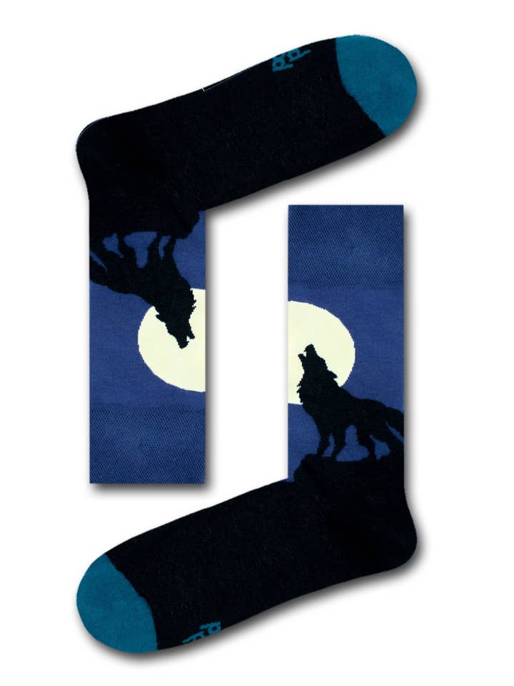 Wild Wolf sokken/sokken uniseks voor wholesale door Socksbros LTD