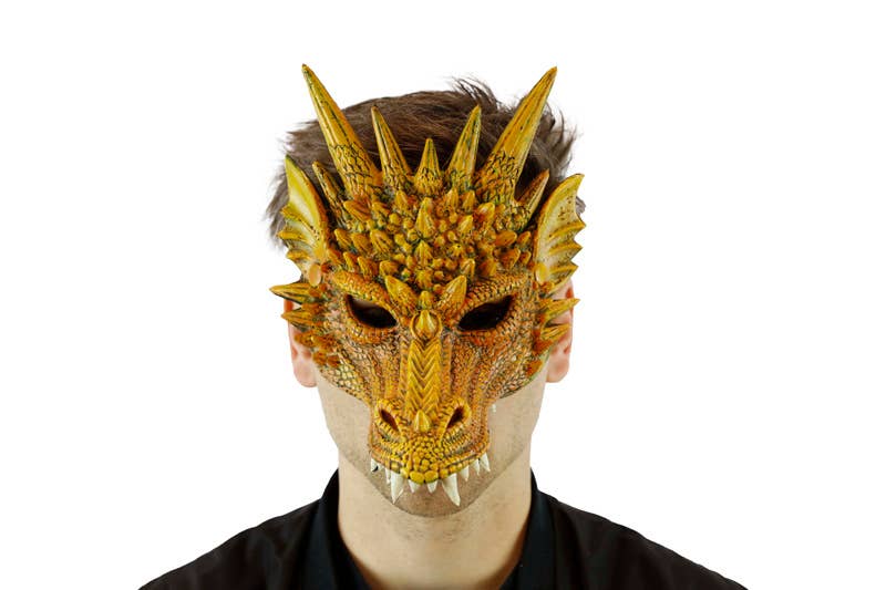 KBW Global Corp. - Wholesale Costume - Unisex - Yellow Dragon Mask
