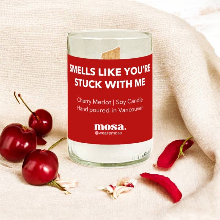 Mosa - Wholesale Jar/filled candle - Smells like you're stuck with me - Valentine Special2