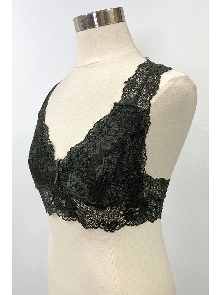 Hana - Wholesale Bralette - Women's - Soft cup light padding lace bralette (6pc)