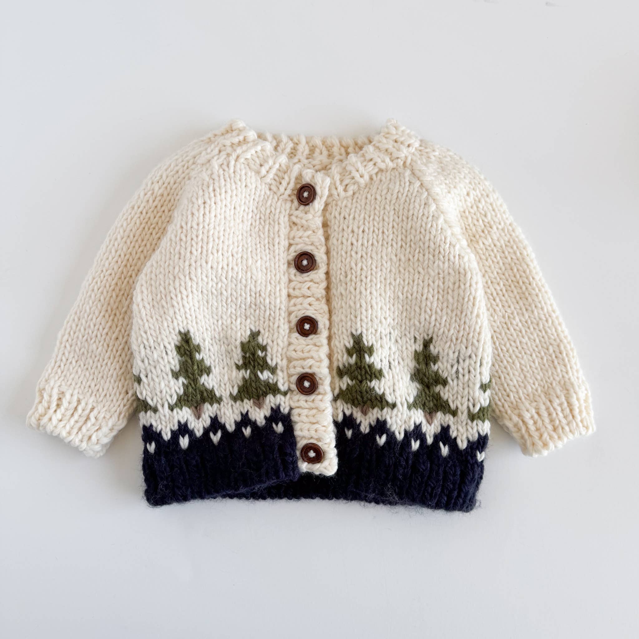 Figgy Friends - Wholesale Cardigan - Baby - Tree Cardigan Navy Baby Kid Forest Fall Winter Apparel0