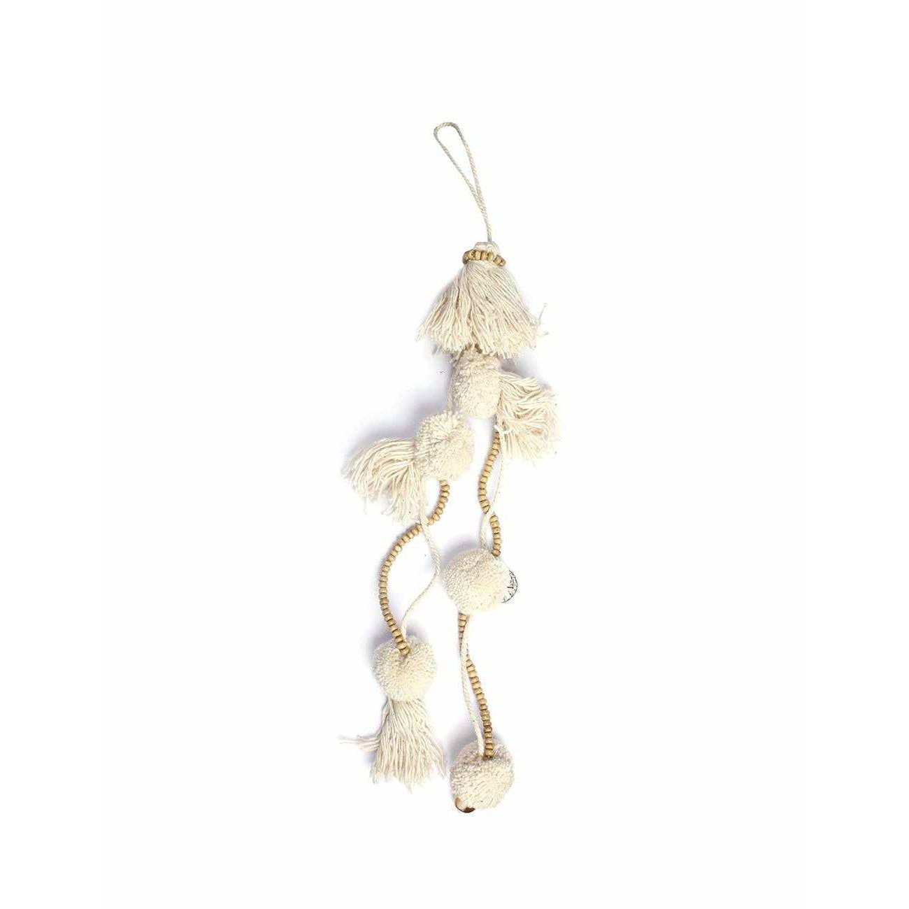 Lumily - Wholesale Purse/Bag Accessory - Women's - Ivory Boho Tassel Keychain | Fair Trade | Handmade2