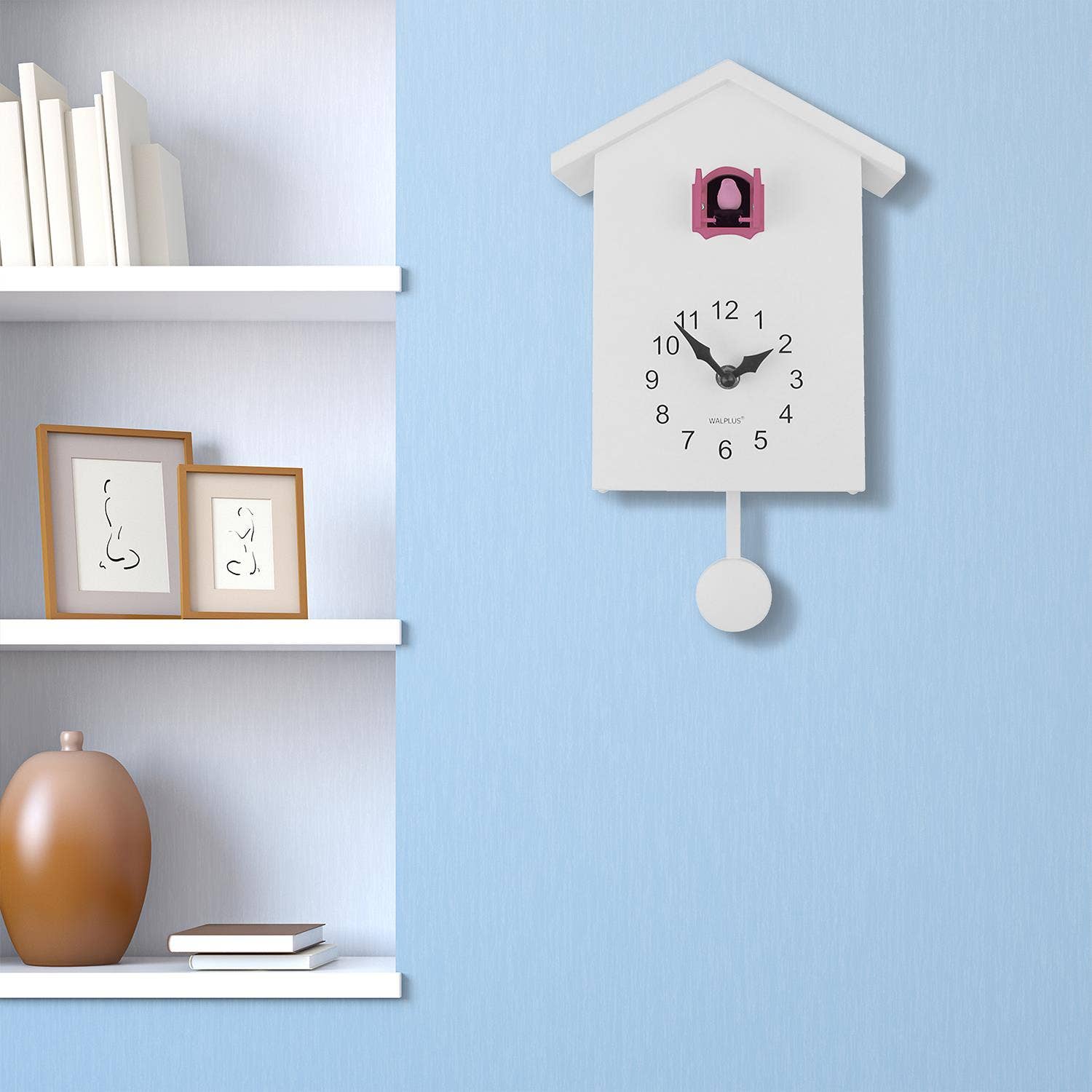 Walplus - Wholesale Wall Clock - White Cuckoo Clock - Yellow Window13