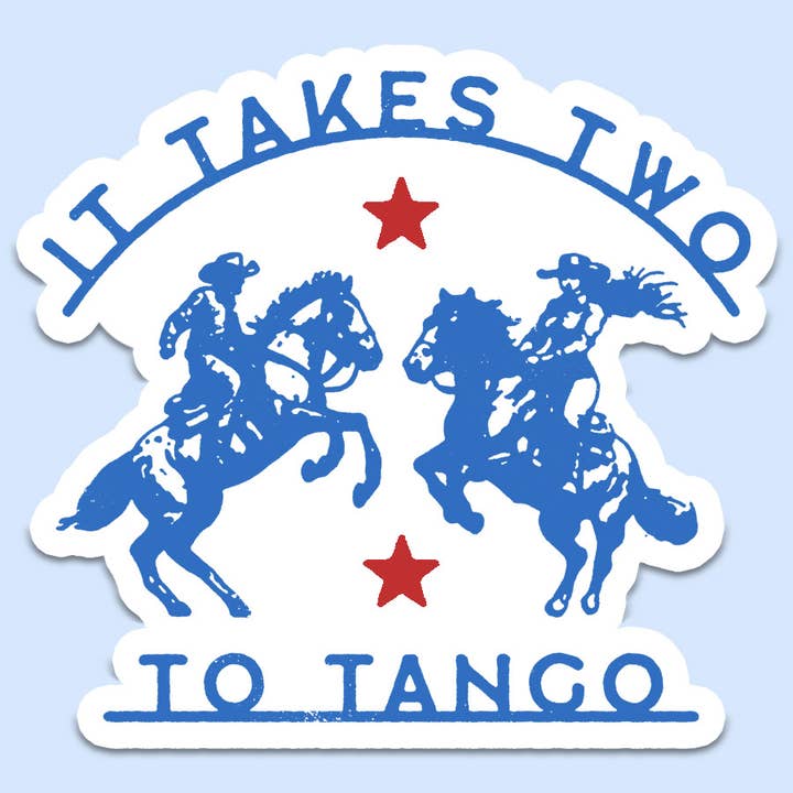 Mugsby - Wholesale Sticker - It Takes Two to Tango Sticker Decal, Western, Texas