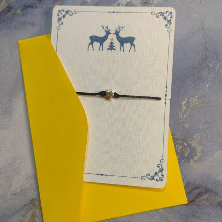 Vintage Deer Christmas Wish Bracelet for wholesale by Rose Blossom Gifts