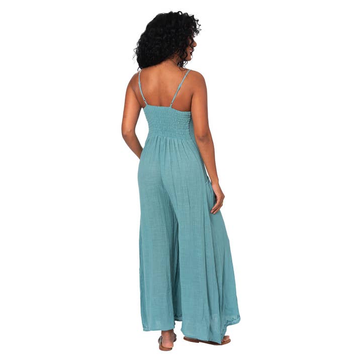 La Mano Boho - Wholesale Jumpsuit - Women's - MBCO3004A LONG SLEEVELESS SUMMER JUMPSUIT1
