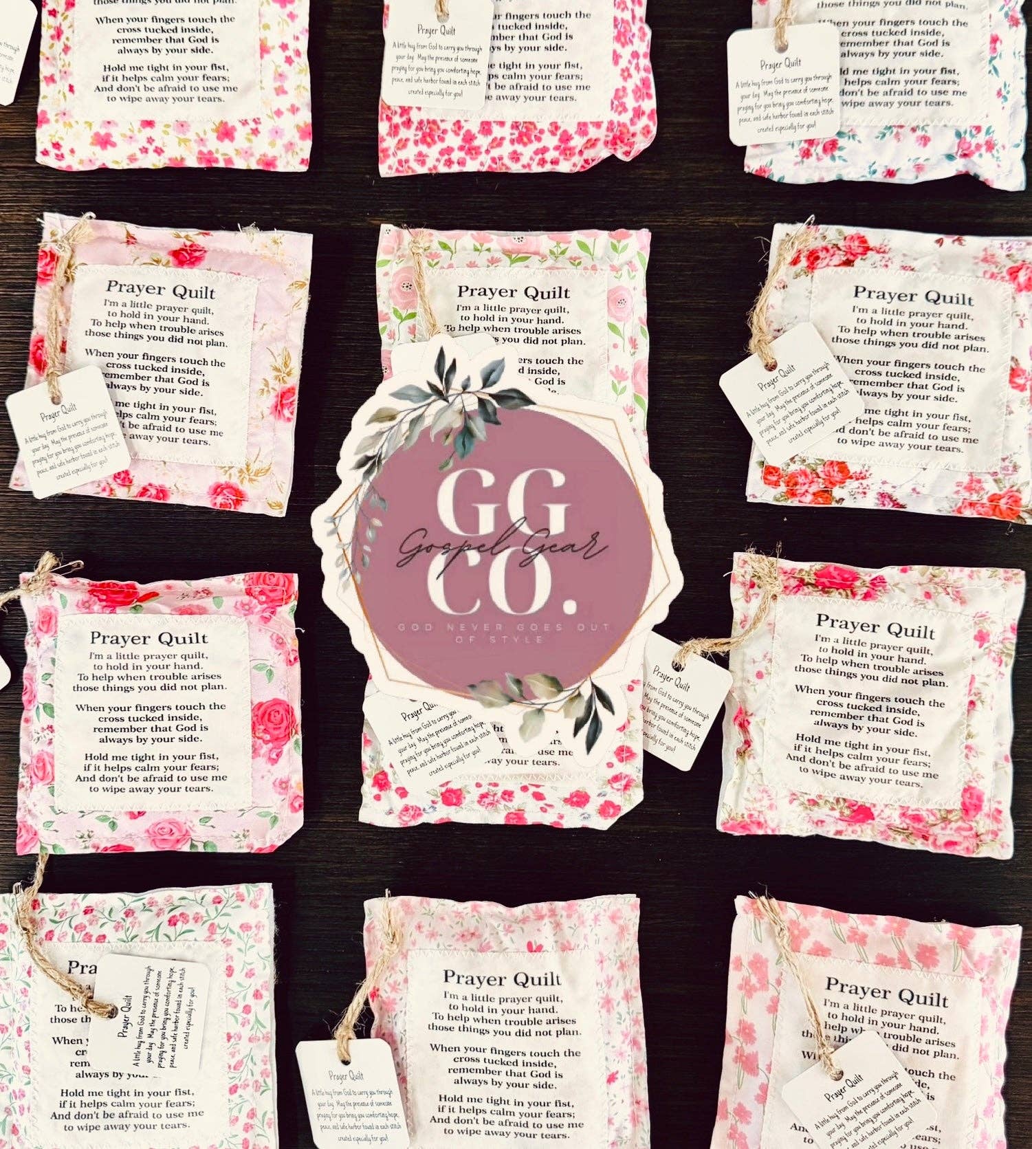 Gospel Gear Co - Wholesale Quilt - Floral Pink Pocket Prayer Quilt4