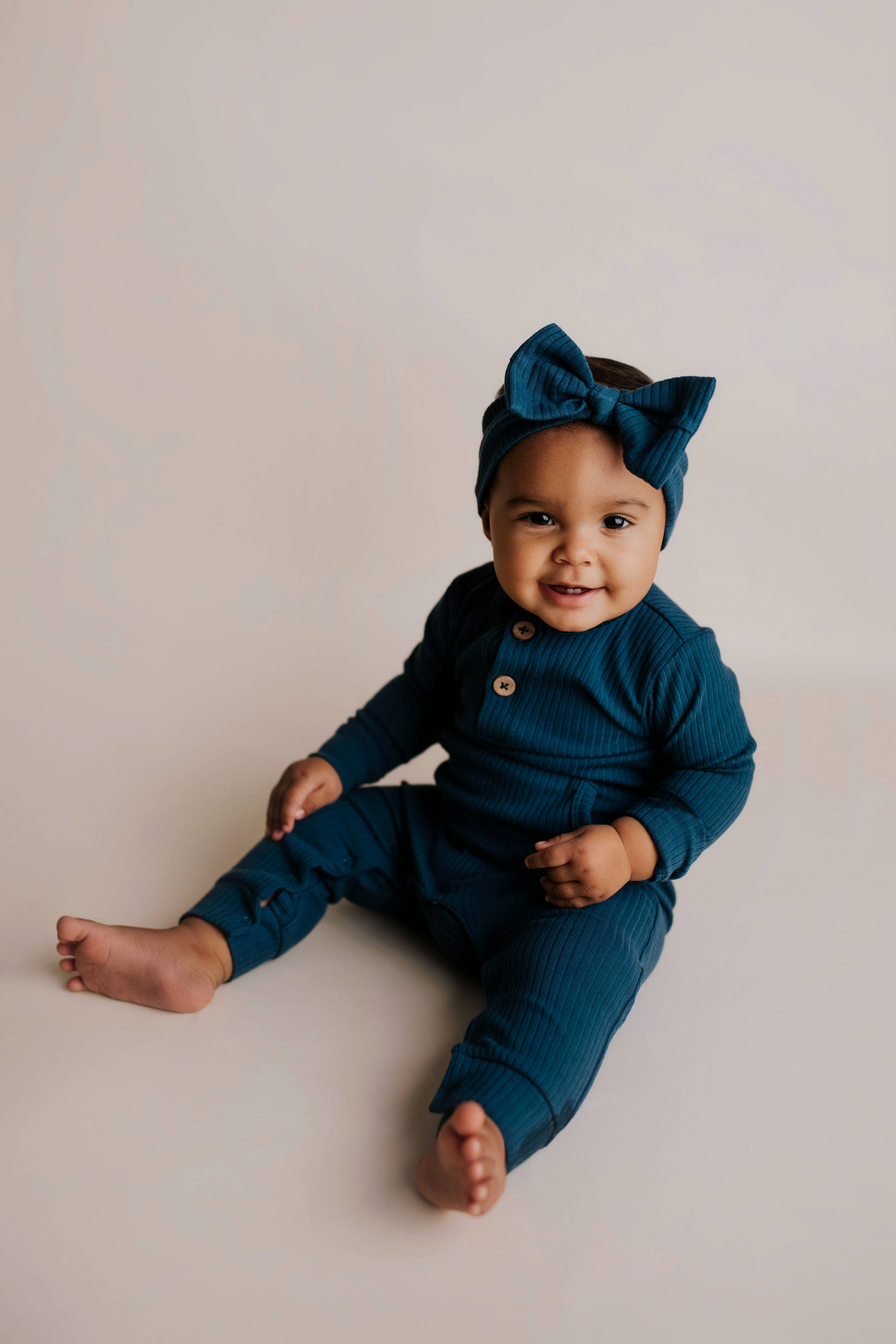Three Little Tots - Wholesale Jumpsuit - Baby - Baby Ribbed Playsuit with Pockets and Bow11