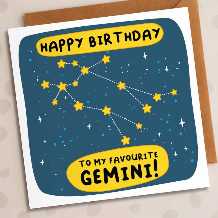 Birthday Card – Favourite Gemini | Gemini Card for wholesale by Studio Arca