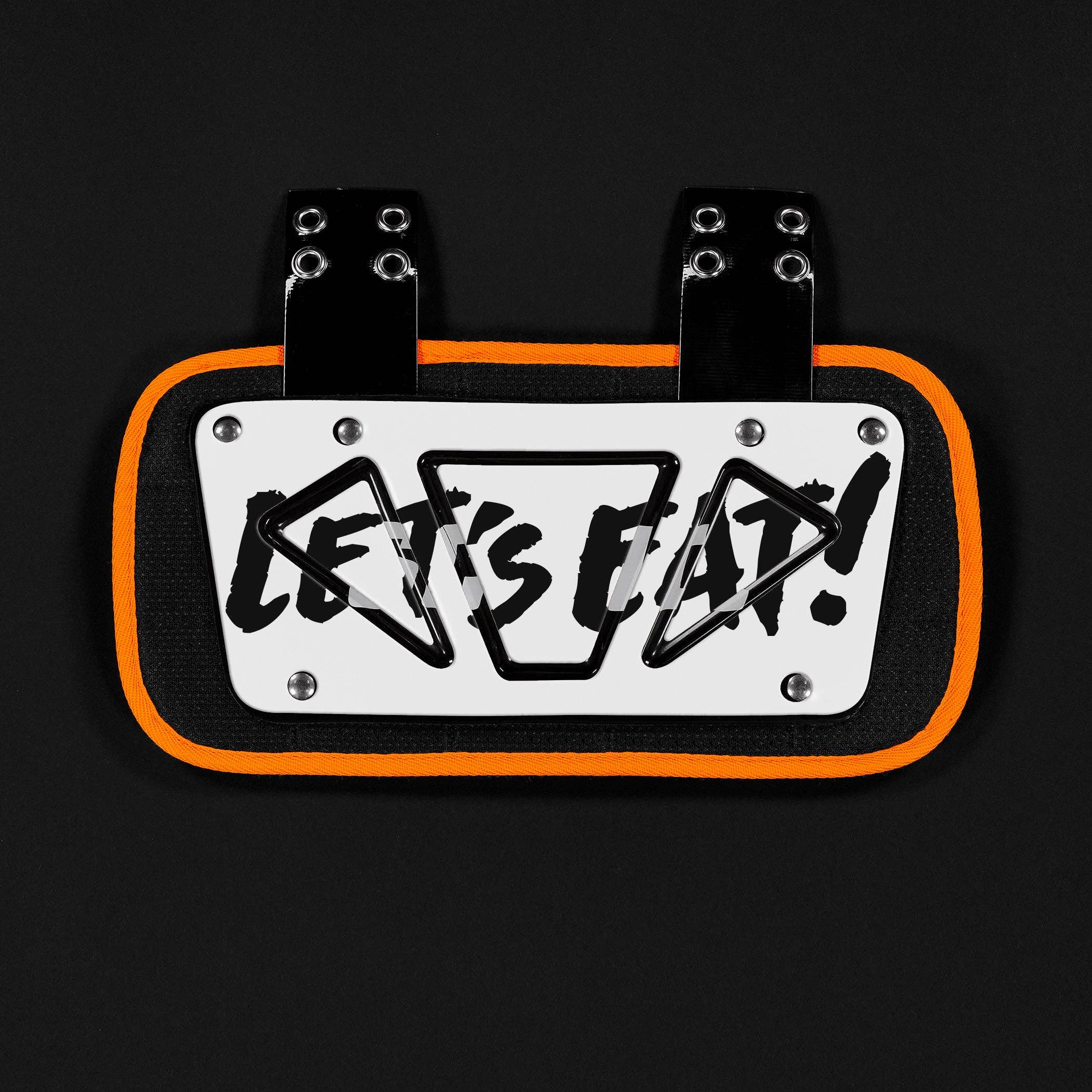 White Let's Eat Sticker for Back Plate for wholesale on Faire8