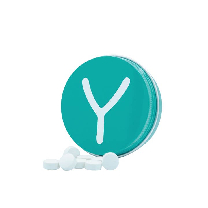 Pasta de dente mastigável sem flúor 60 comprimidos caixa de metal por atacado de Y-Brush