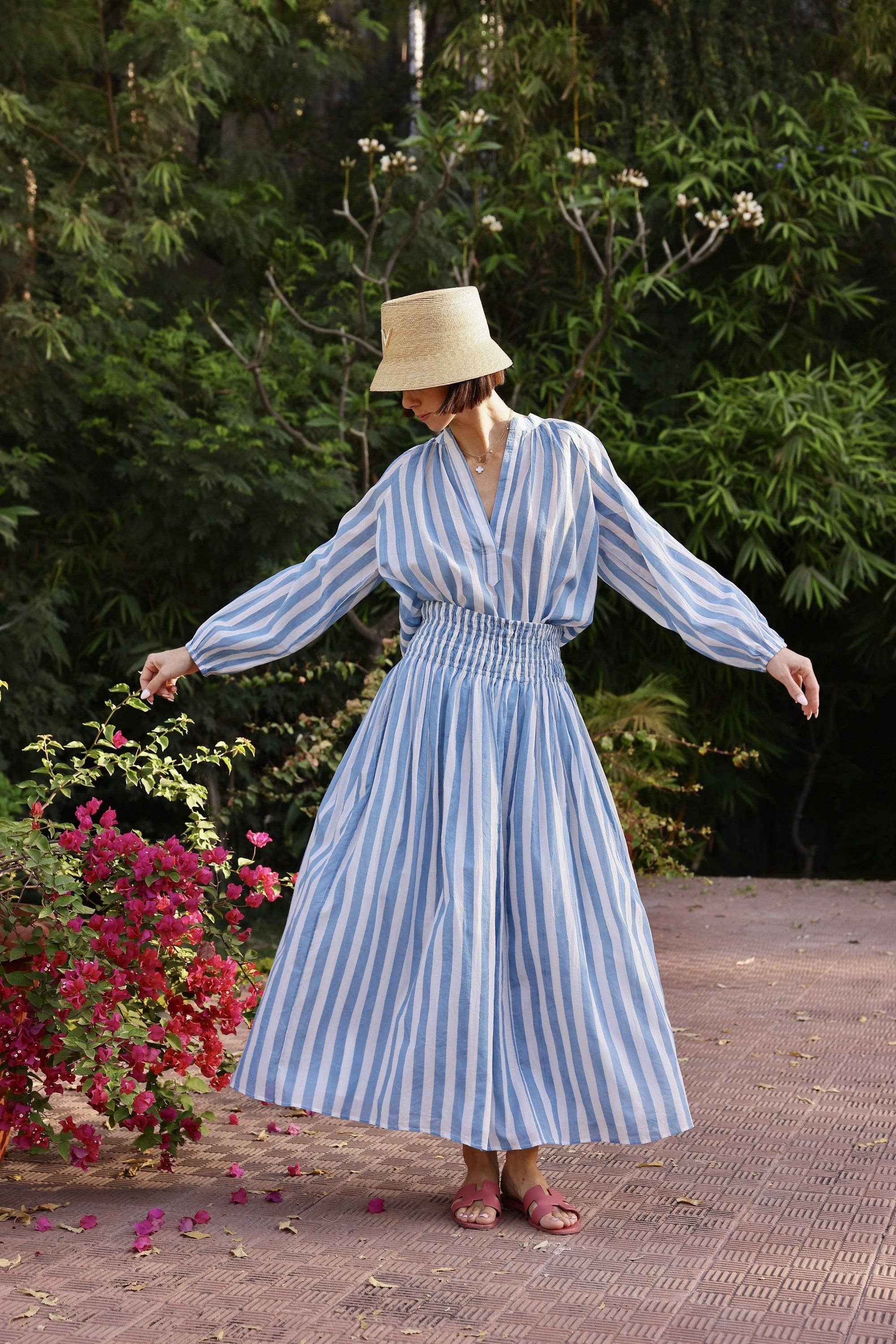 Maison Marigold - Wholesale Dress - Women's - Porto Skirt Blue Stripe