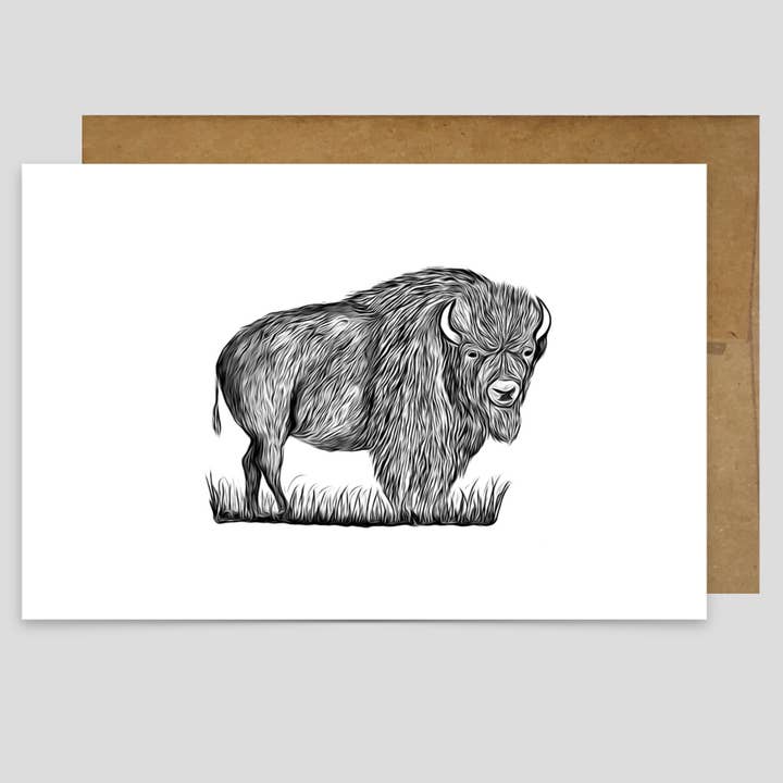 American Bison - Greeting Card for wholesale by Kevin & Kaia