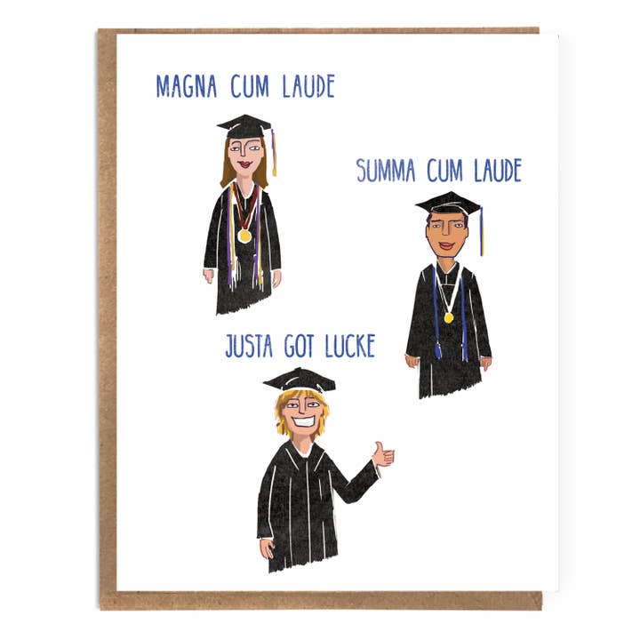 A Zillion Dollars - Wholesale Graduation Card - Justa Got Lucke; Funny Graduation Card; Graduate; Graduation Humor; Card for Grad; High School Graduation; College Graduation