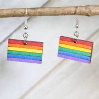 Cates Concepts - Vente Boucles d'oreilles pendantes - Boucles d'oreilles pendantes avec drapeau LGBTQIA+1