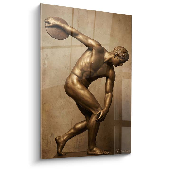 Discobolus Bronze Table - Ancient Discus Thrower - Athletics Edition for wholesale by Walensky