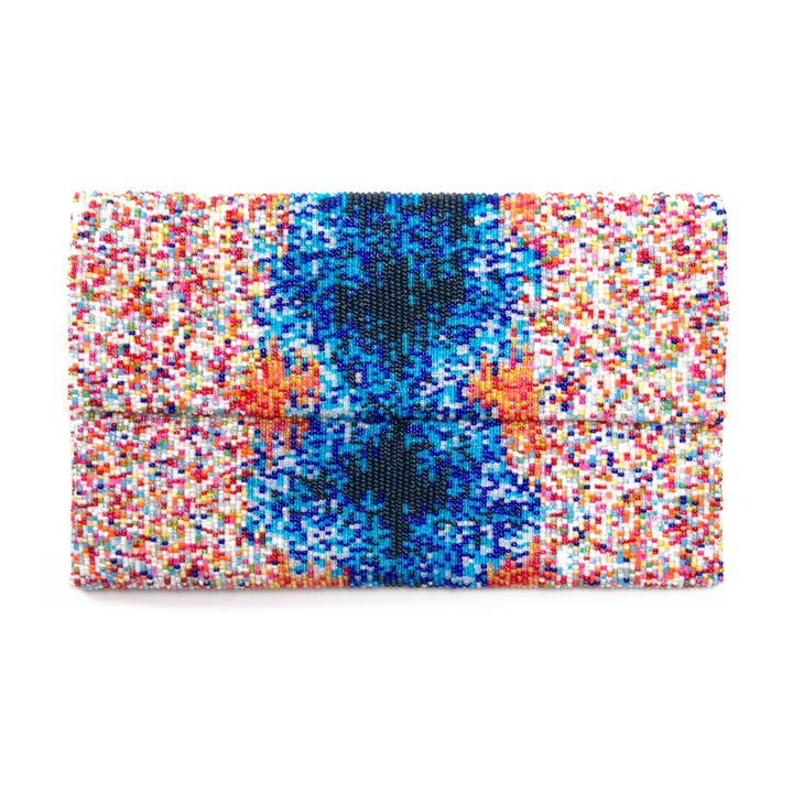 Tiana Designs – Großhandel Clutch – Damen – Weiß Multi Blue HFC Taschen