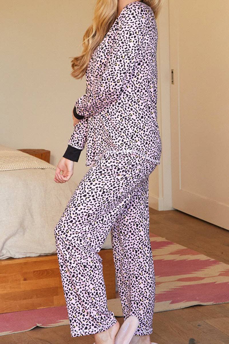 NINEXIS - Wholesale Sleepwear Set - Women's - CWSPJ033_COZY LONG SLEEVE HENLEY NECK PAJAMA SET2
