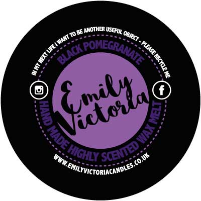 Black Pomegranate Wax Melt for wholesale by Emily Victoria Candles