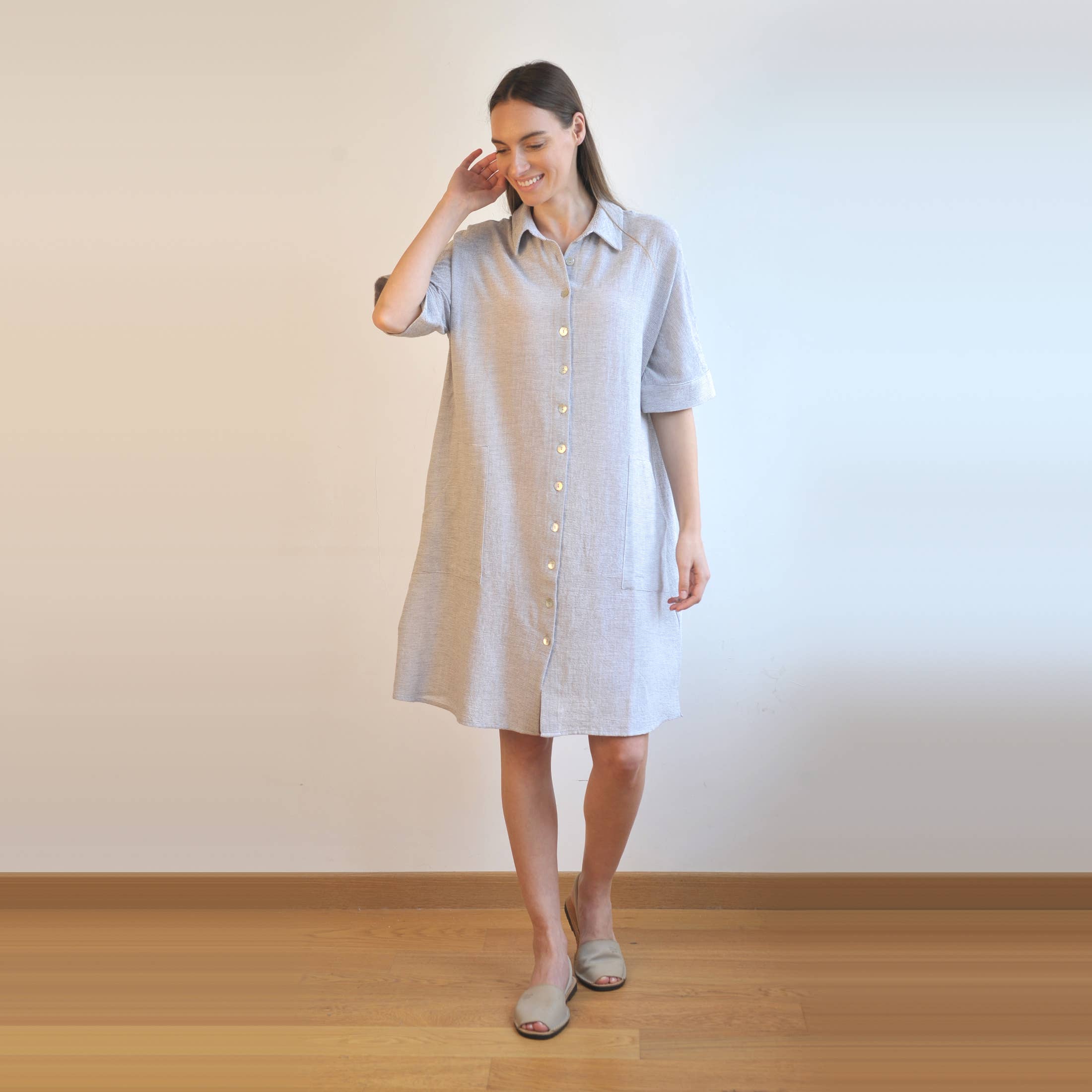 loom.ist – Vestido - Mulher por atacado – Vestido Camisa Mini Sile5