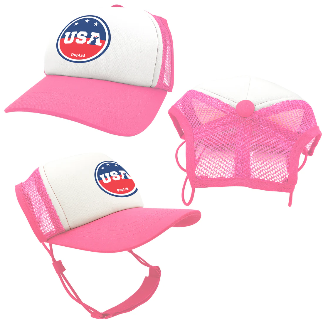 PupLid – wholesale Hatt - Hund – USA Stars Design l Truckerhatt för hundar31