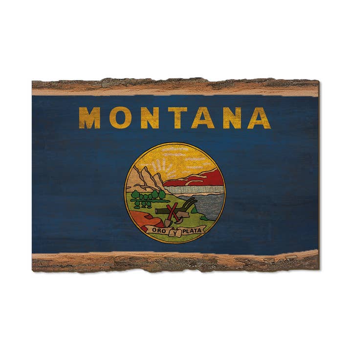 Drapeau de l'État du Montana - Bord vivant pour la vente par DaydreamHQ
