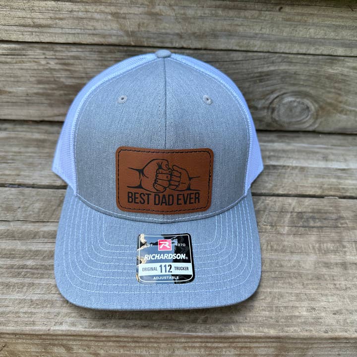 Designed To Flaunt - Wholesale Trucker Hat - Men's - Best Dad Ever Men's Richardson 112 Trucker Hat