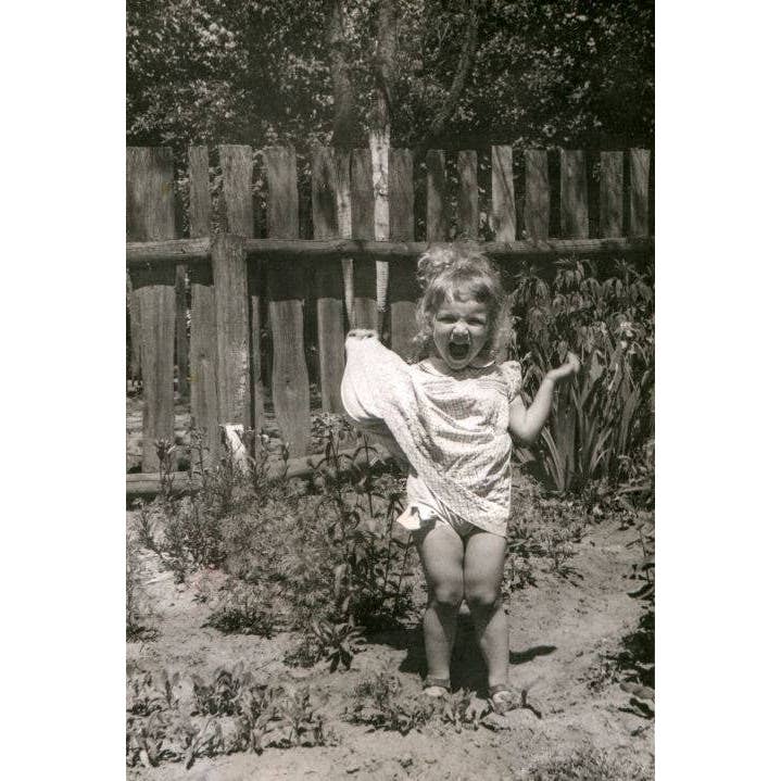 Young Girl In Garden for wholesale by Retrospect Greeting Cards