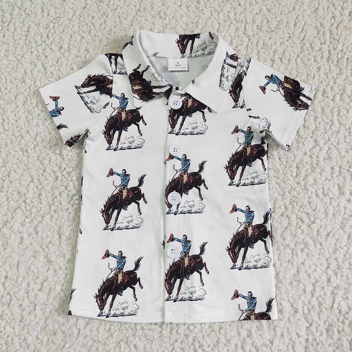 Chemises boutonnées western bébé garçon 1 pour la vente par Aier Wholesale
