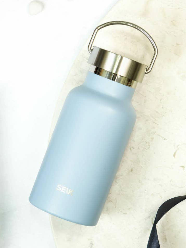 Garrafa de Água/Termo - azul pastel 350ml por atacado de SEIK